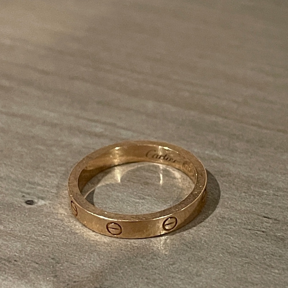 Cartier love wedding band 18K rose gold